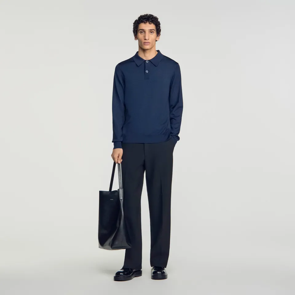 Long-sleeved polo shirt