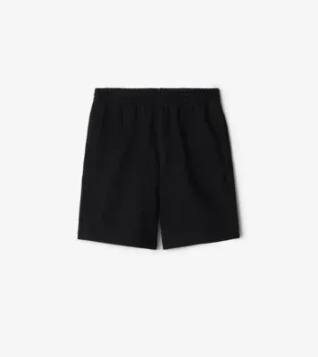 Cross Stitch Knight Cotton Shorts in Black
