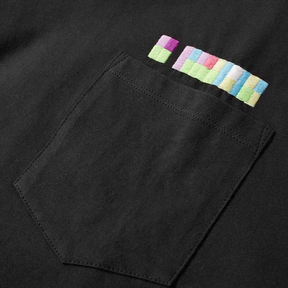 Long Sleeve Embroidered Logo Pocket Tee