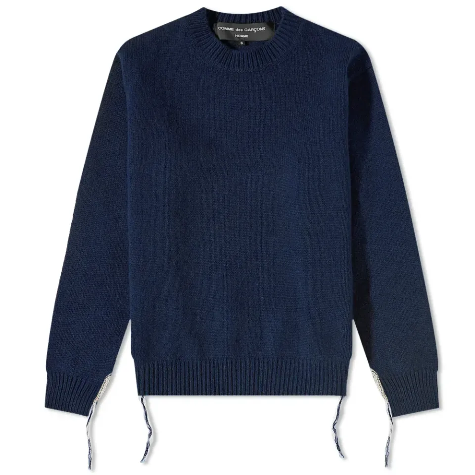 Lambswool Distressed Crew Knit