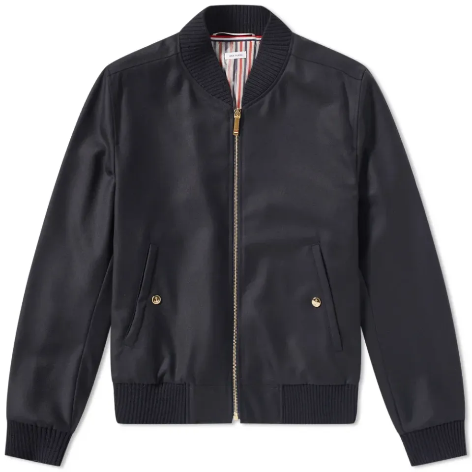 Stripe Wool Bomber Jacket