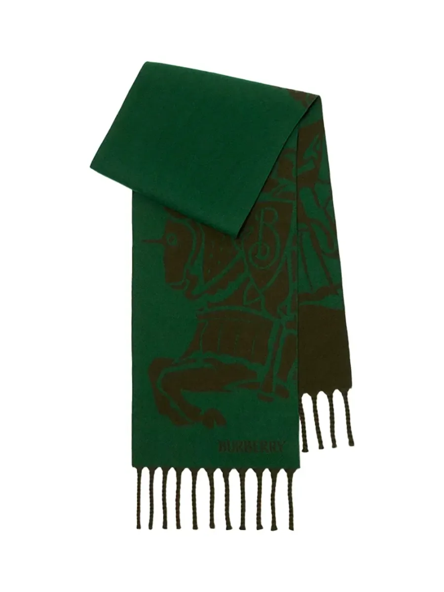Reversible EKD Wool Scarf Green
