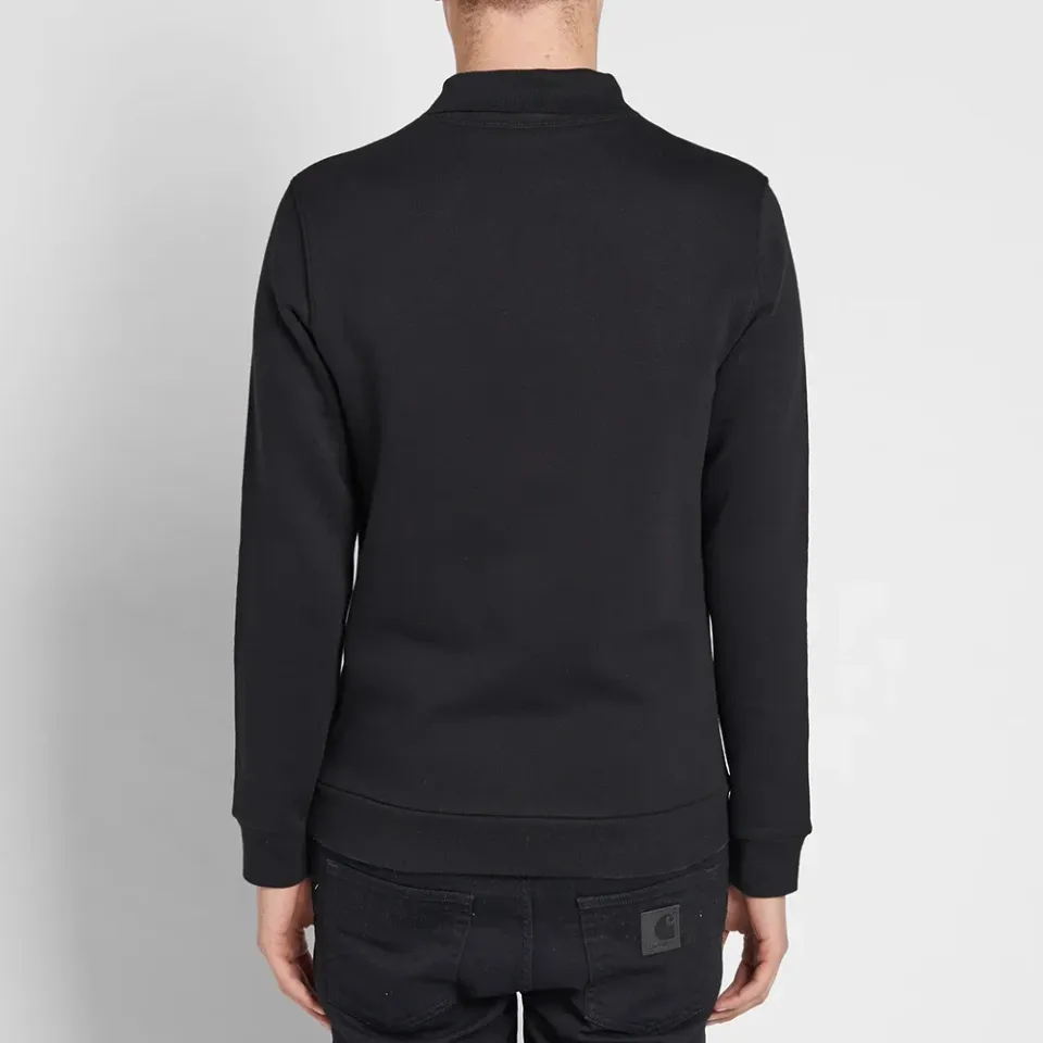 F Archive Striped Collared Crew Sweat