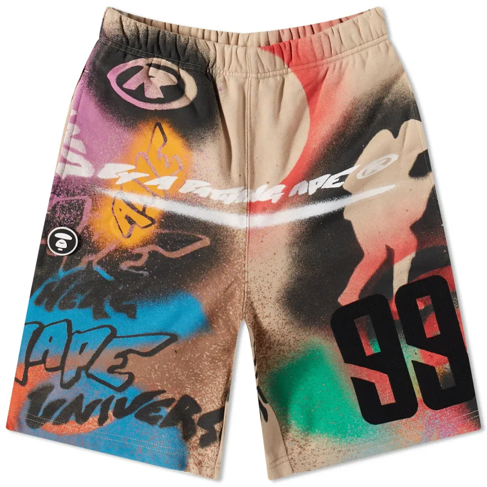 AAPE Dope Graffiti Sweat Shorts