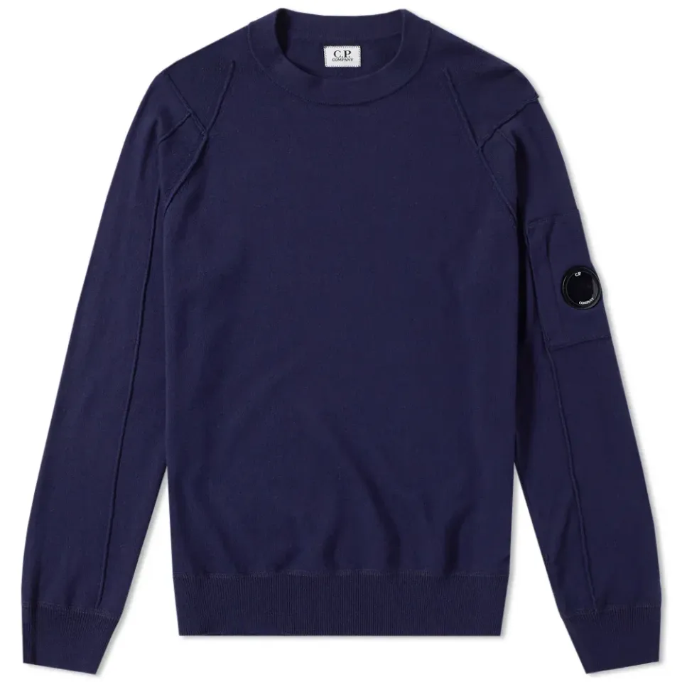Sea Island Cotton Arm Lens Crew Knit