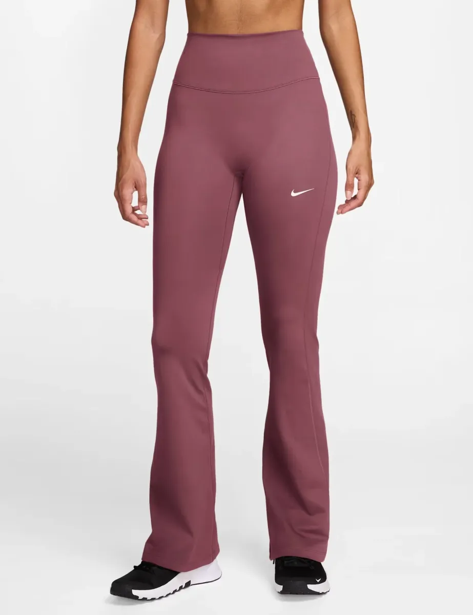 One High Waisted Flared Leggings Dusky Rose