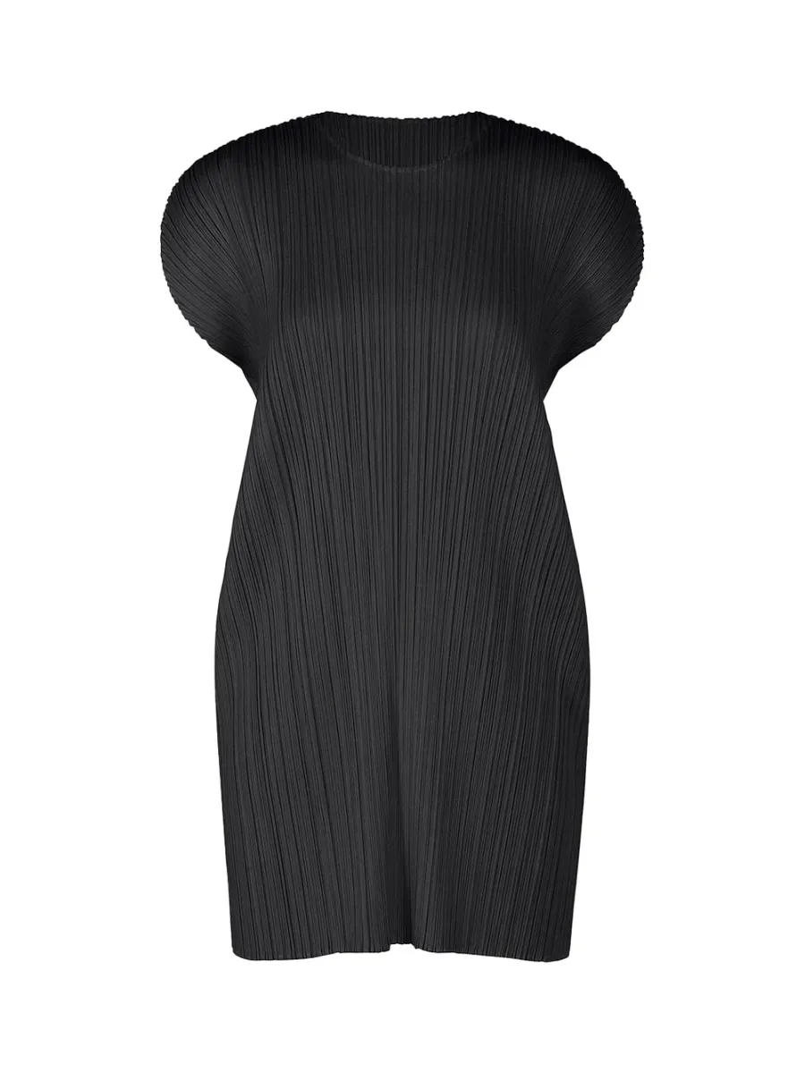 Pleats Please July Colors Dress Pale Black
