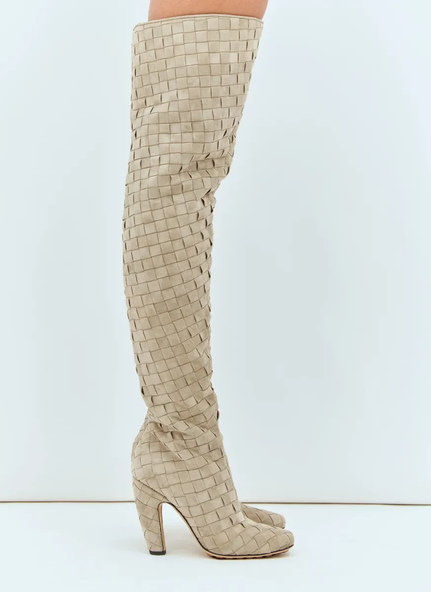 Canalazzo Intrecciato Suede Boots
