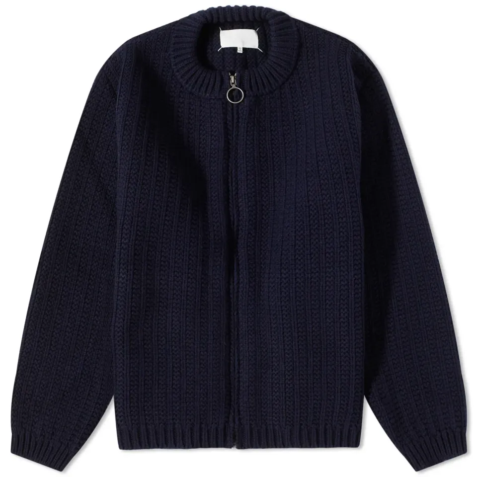 Waffle Zip Cardigan