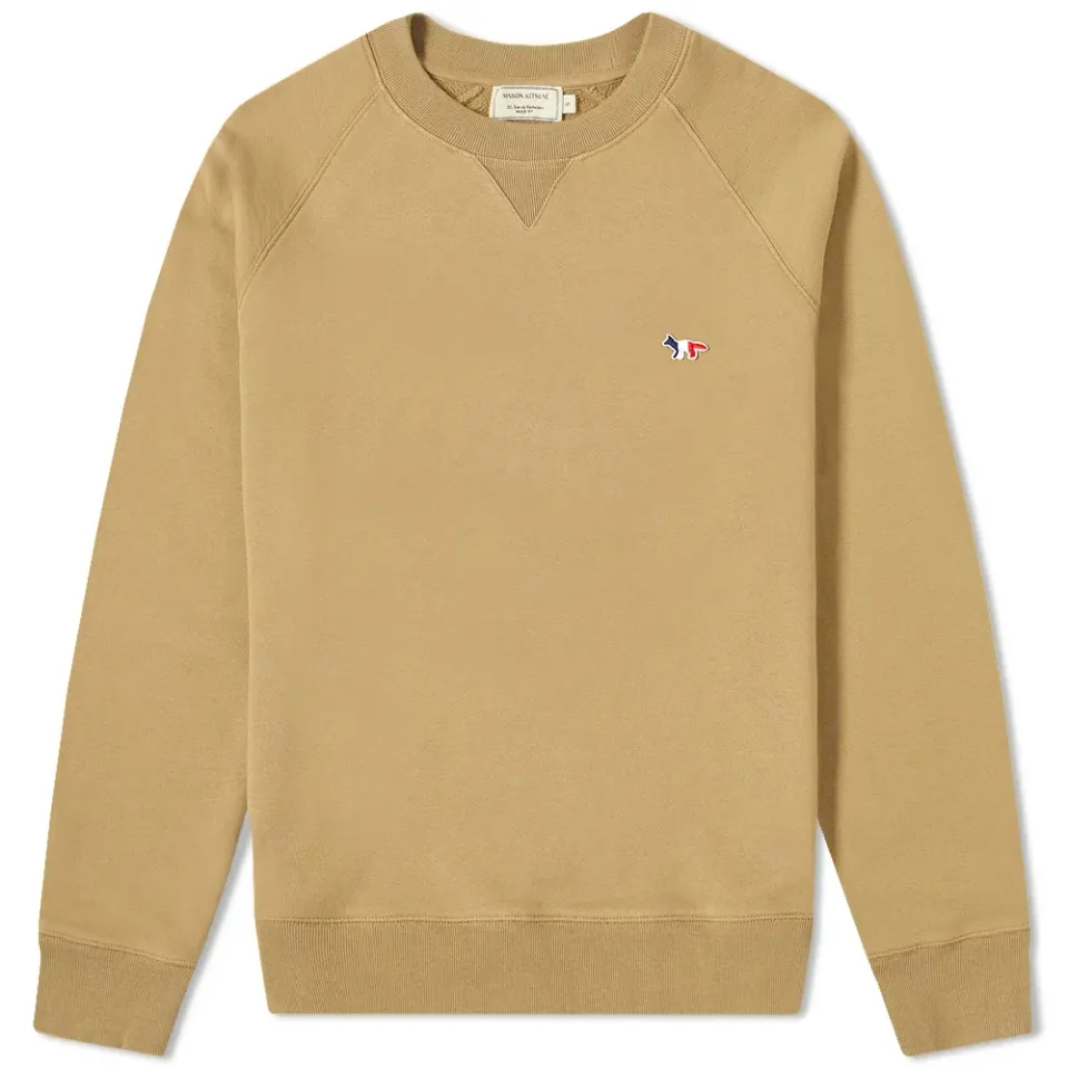 Maison Kitsuné Tricolor Fox Patch Crew Sweat