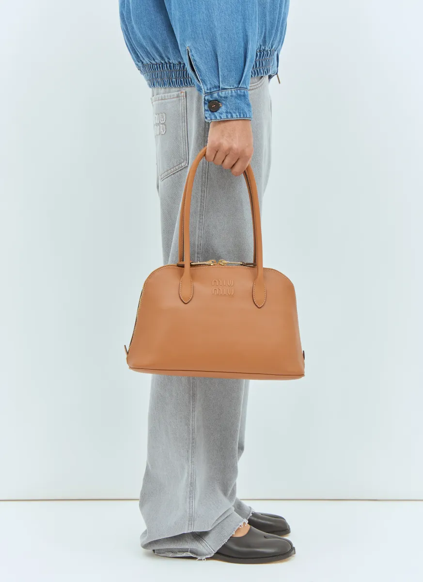 Small Embossed Leather Handbag