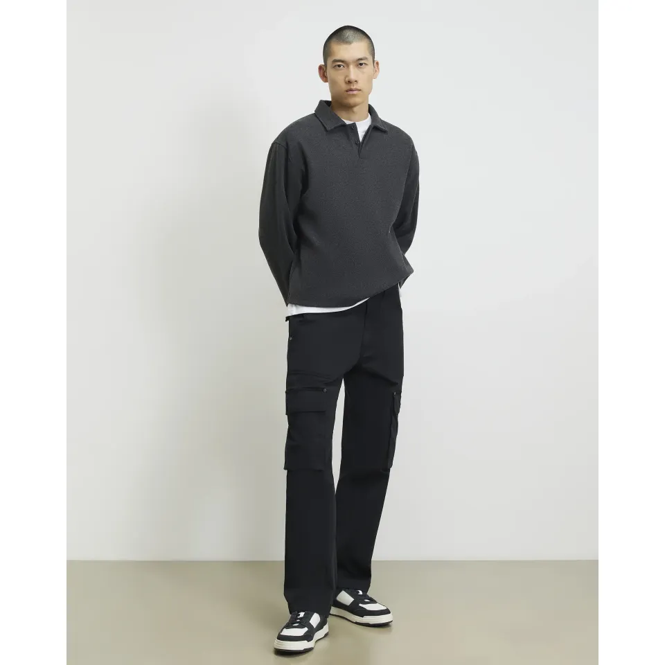 Loose Fit Cotton Cargo Trousers