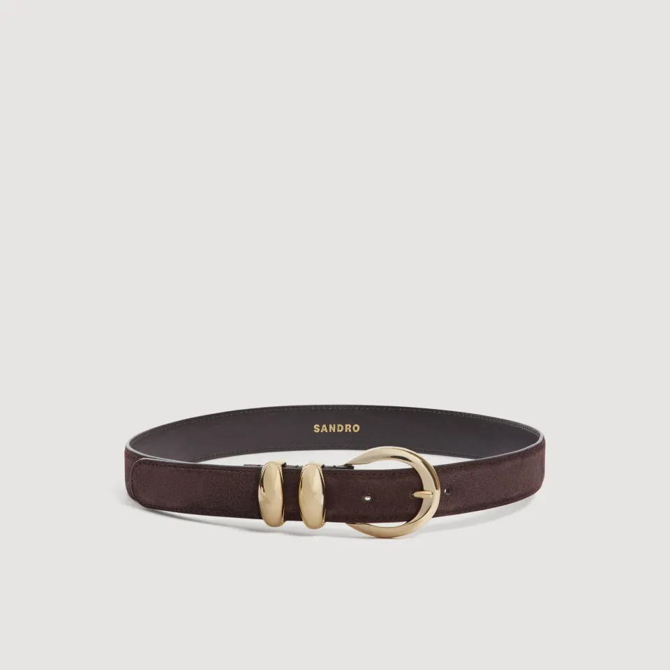 Suede leather belt