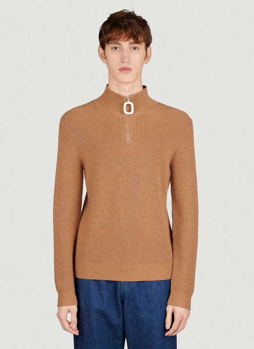 Half Zip Knit Sweater