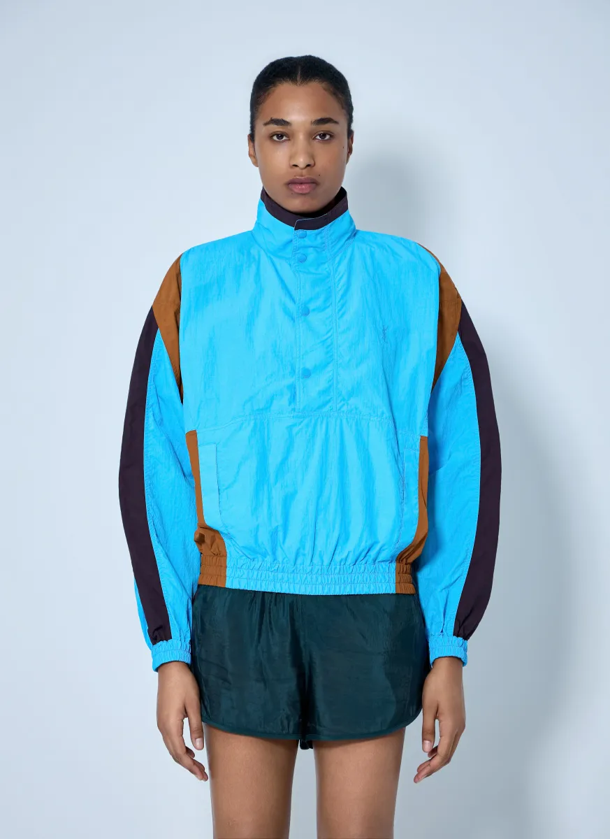 High-Neck Windbreaker Jacket