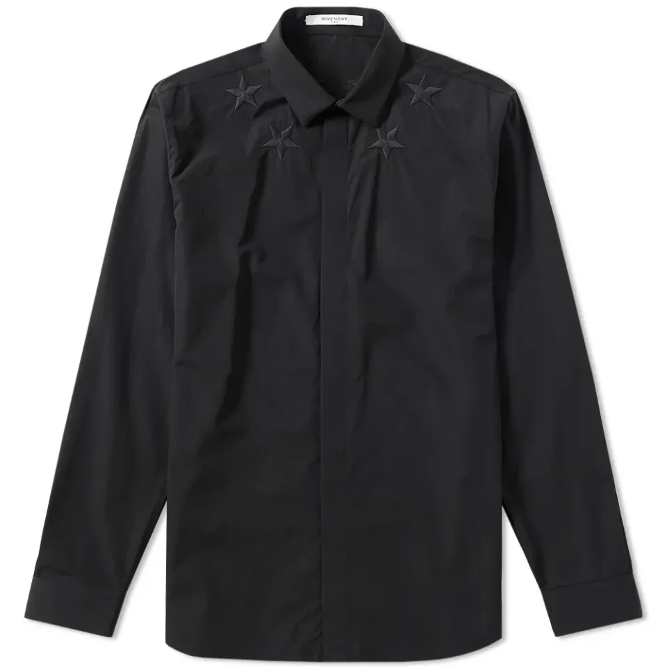 Embroidered Star Collar Shirt