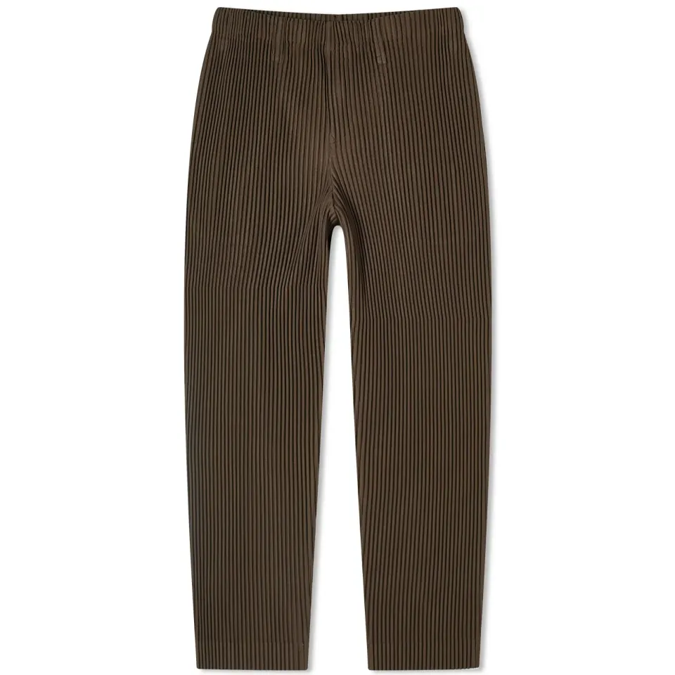 Pleated Straight Leg Trousers