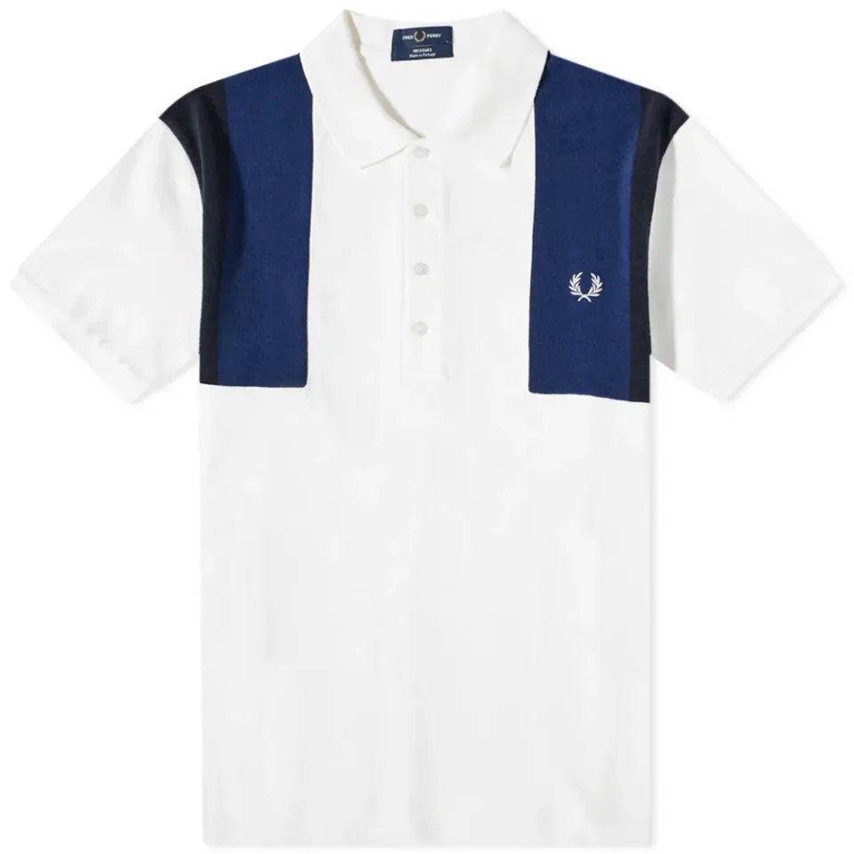 Towelling Panel Polo Shirt