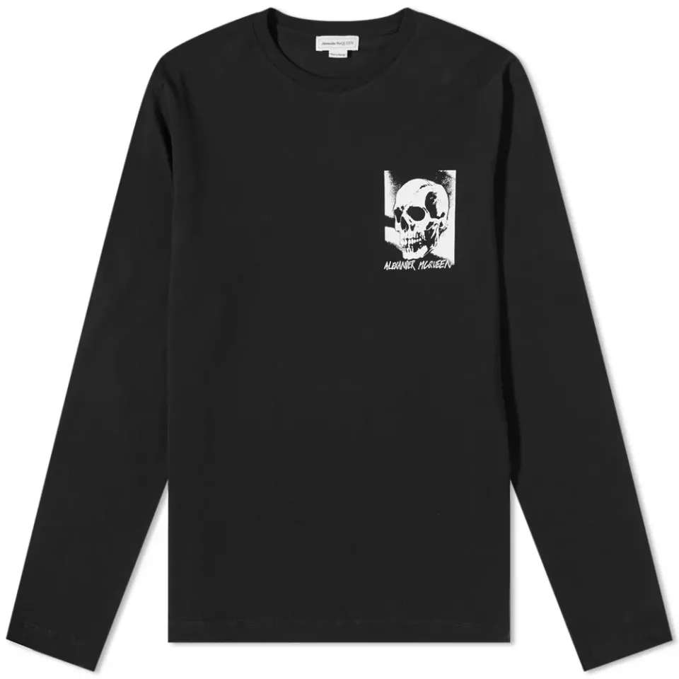 Long Sleeve Small Skull T-Shirt