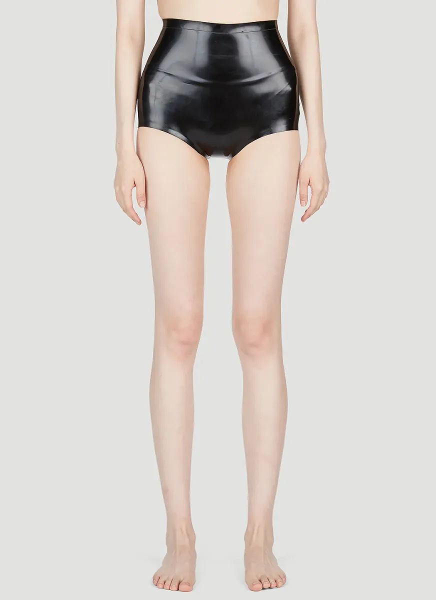 High Waist Latex Briefs