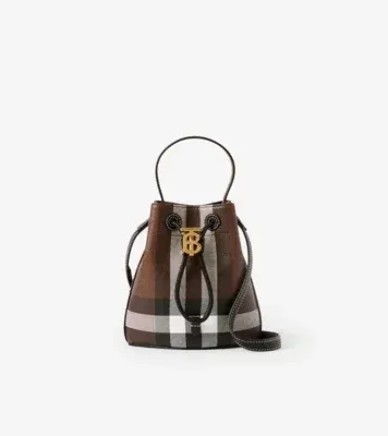 Mini TB Bucket Bag in Dark birch brown