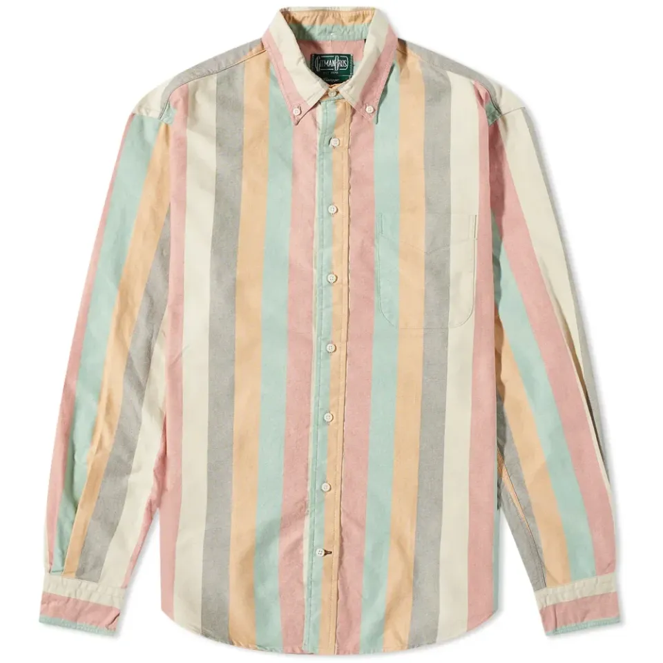 Button Down Oxford Wide Stripe Shirt