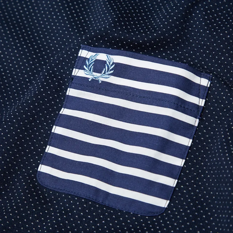 Fred Perry Polka Dot Stripe Pocket Tee