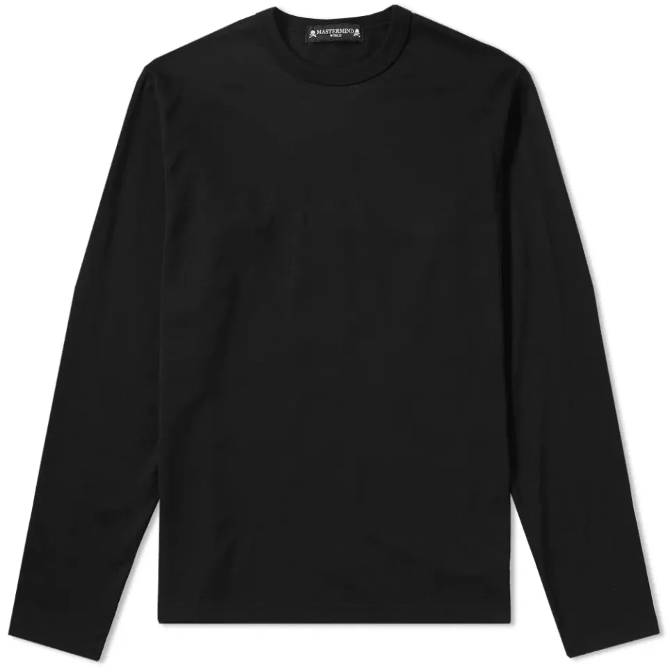 Long Sleeve Contrast Skull Logo Tee