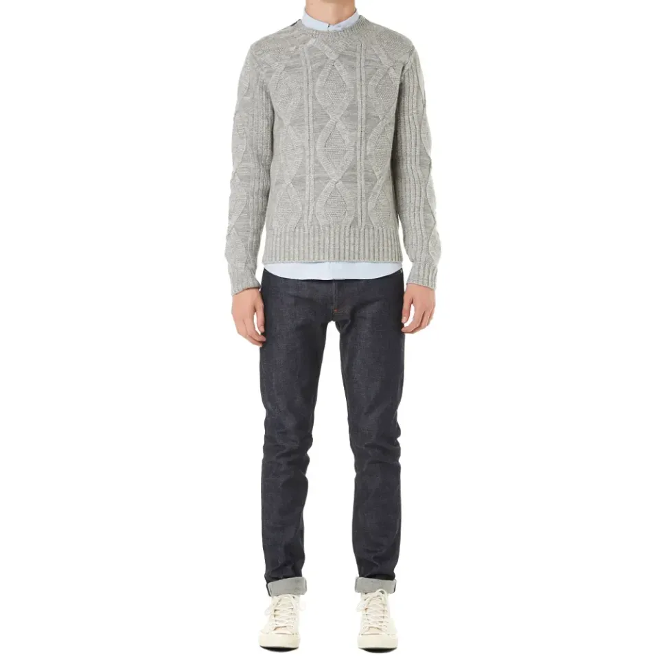Zip Neck Crew Knit