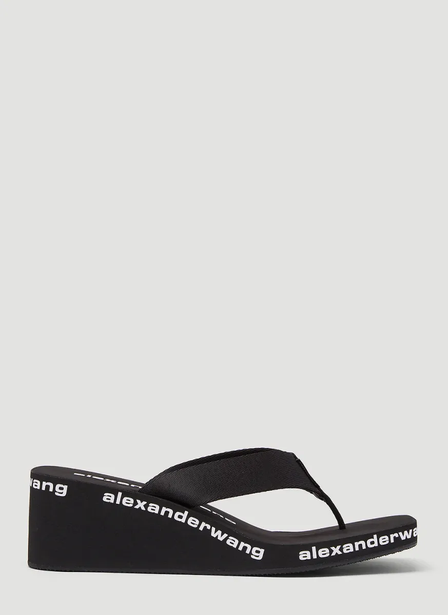 Logo Wedge Sandals