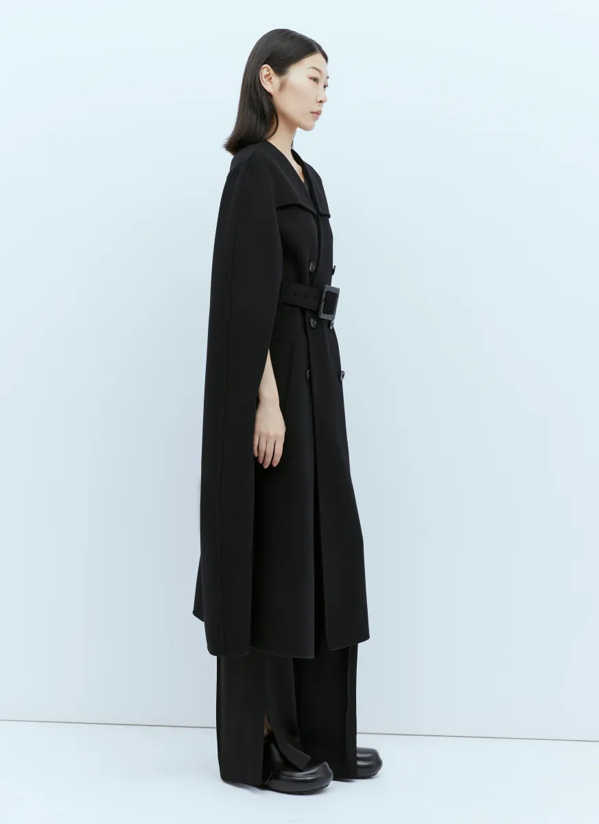 Double Breasted Cape Coat