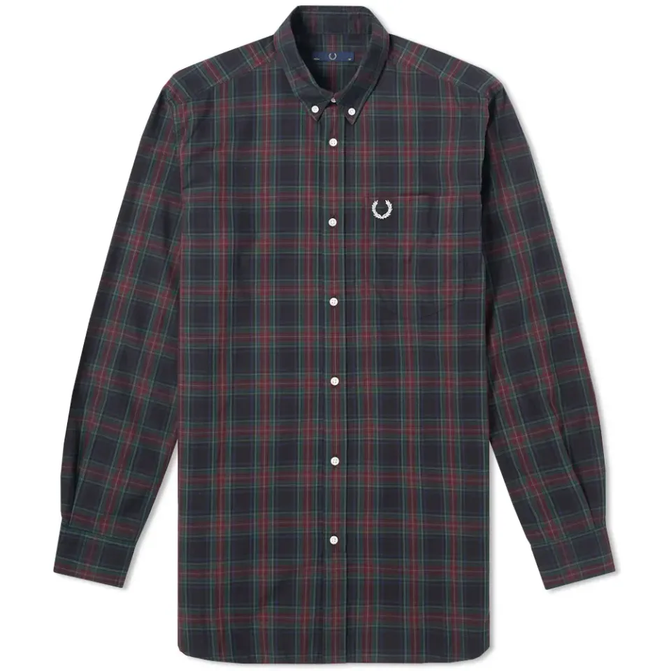 Fred Perry Laurel Overdyed Button Down Tartan Shirt
