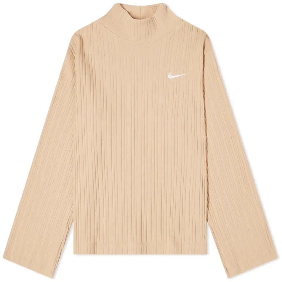 Nike Long Sleeve Ribbed Jersey Top