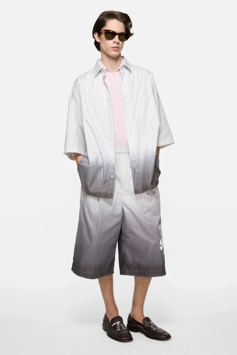Dip-dyed button-up shirt