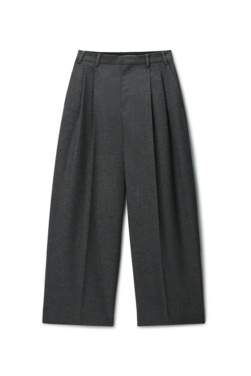 TWEED MID-RISE CREASED PANT