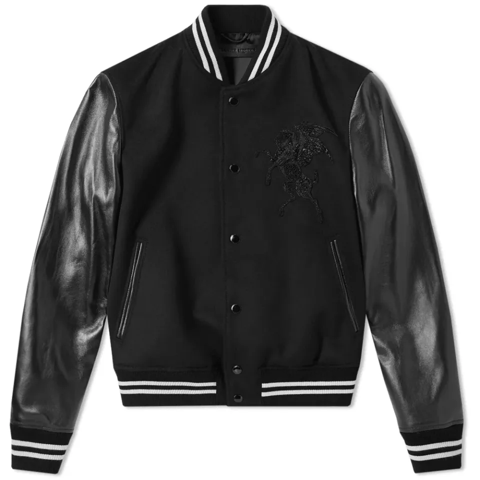 Wool Felt Pegasus Varsity Jacket
