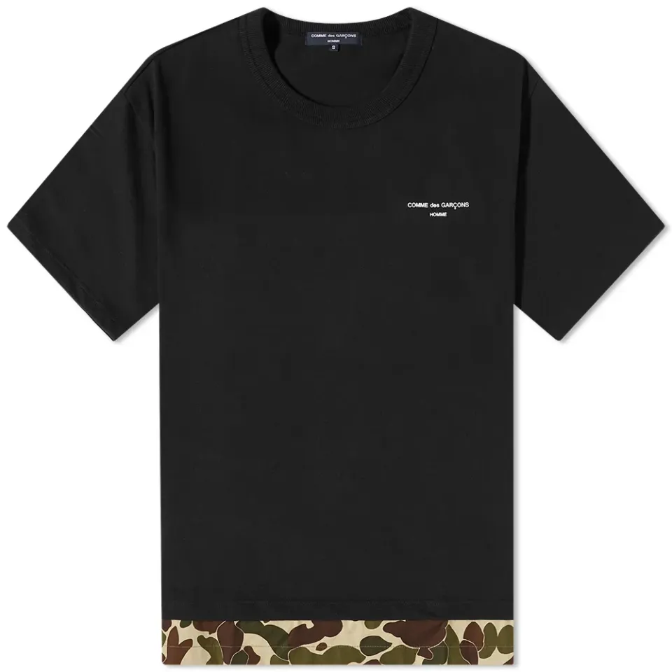 Camo Hem Logo Oversized T-Shirt