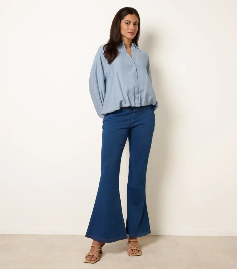 Women's Blue Flared Leg Jeans