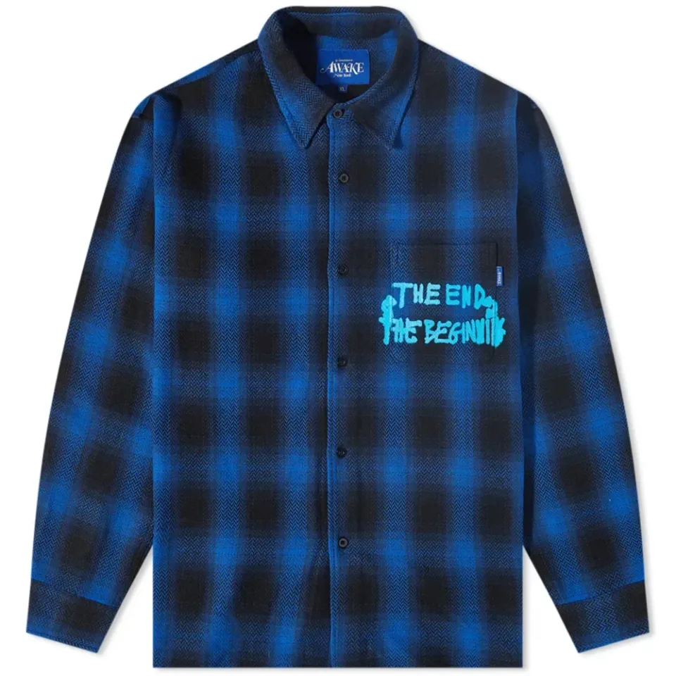 End & Beginning Embroidered Flannel Shirt