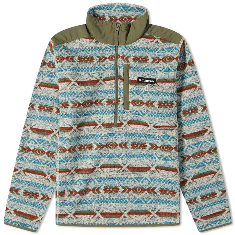 Sweater Weather II Printed Half Zip Fleece
