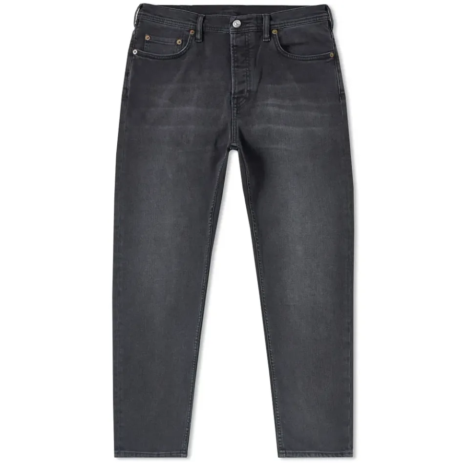 River Used Black Tapered Jean