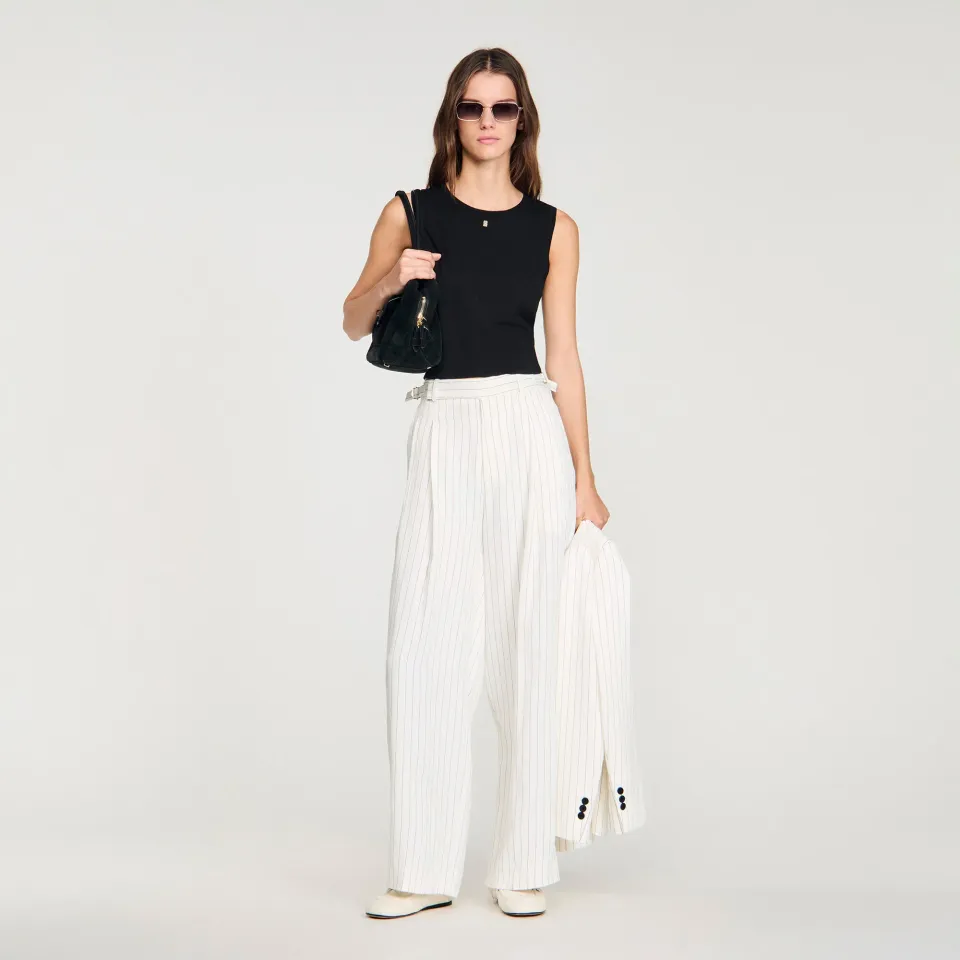 Striped suit trousers