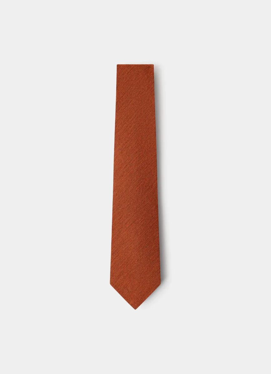 Wool-Silk Solid Twill Tie
