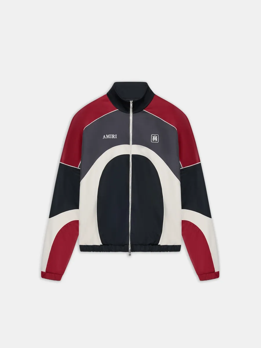 OVERSIZED PANEL TRACK JACKET - Black