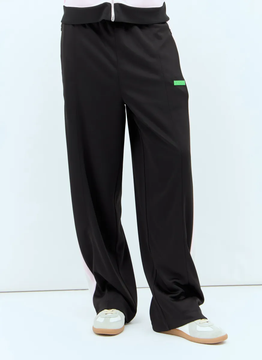 Sporty Jersey Track Pants