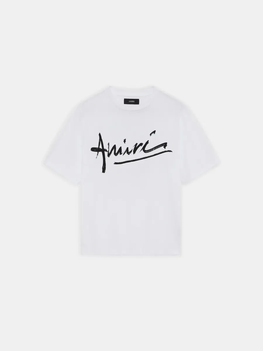 SCRIPT TEE - WHITE