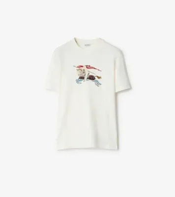 Knight Cotton T-shirt in Chalk white
