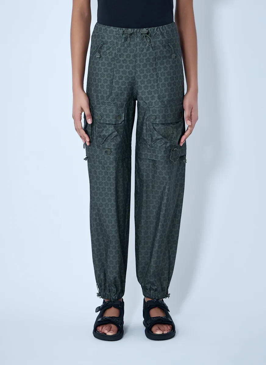 Drawstring Waist Cargo Trousers