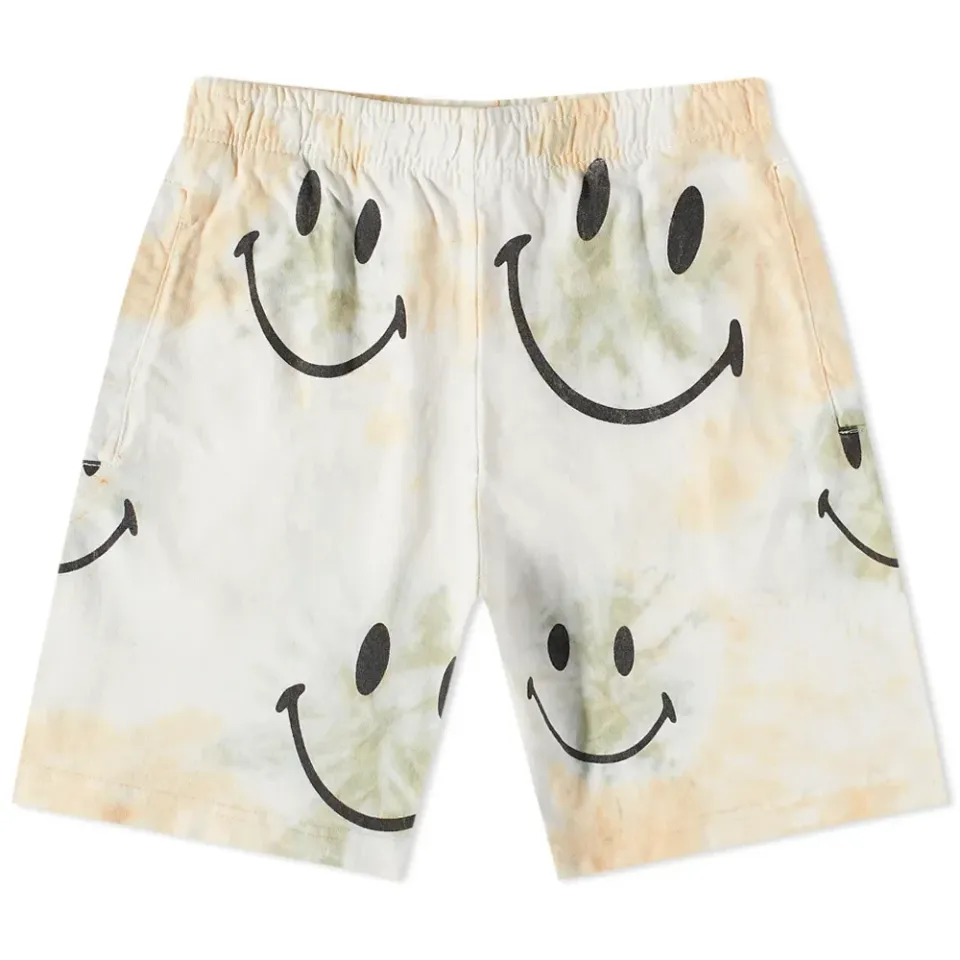 Smiley Shibori Dye Shorts