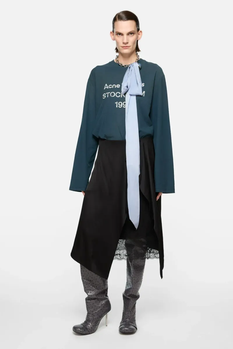 Layered Satin Skirt